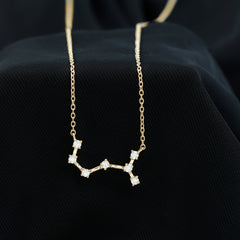 Certified Moissanite Constellation Scorpio Zodiac Necklace