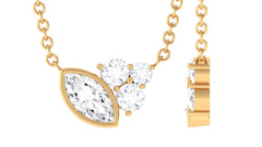 Certified Cubic Zirconia Minimalist Cluster Necklace