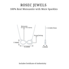 0.50 CT Certified Moissanite Infinity Necklace