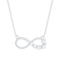 0.50 CT Certified Moissanite Infinity Necklace