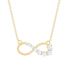 0.50 CT Certified Moissanite Infinity Necklace
