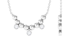 Certified Moissanite Beaded Necklace for Women