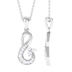 1/2 CT Certified Moissanite Infinity Gold Pendant in Prong Setting