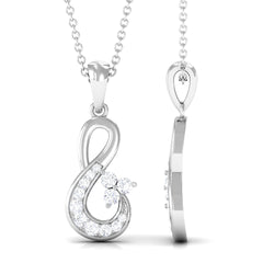 1/2 CT Certified Moissanite Infinity Gold Pendant in Prong Setting