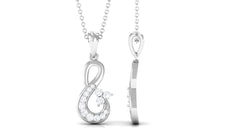 1/2 CT Certified Moissanite Infinity Gold Pendant in Prong Setting