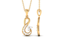 1/2 CT Certified Moissanite Infinity Gold Pendant in Prong Setting