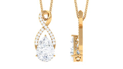 Certified 2 Carat Moissanite Infinity Pendant Necklace for Women