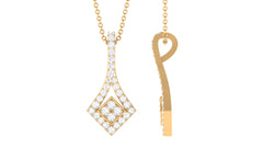 1 CT Designer Moissanite Dangle Pendant in Prong Setting