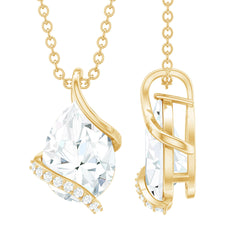 Minimal Moissanite Solitaire Pendant