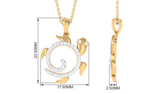 Certified Moissanite Turtle Shape Pendant Necklace