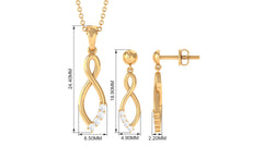 0.50 CT Certified Moissanite Infinity Jewelry Set