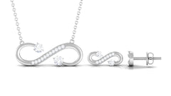 0.50 CT Simple Moissanite Infinity Jewelry Set