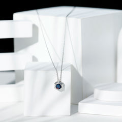 Natural Black Opal Hexagon Pendant Necklace With Chain