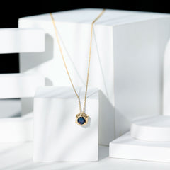 Natural Black Opal Hexagon Pendant Necklace With Chain