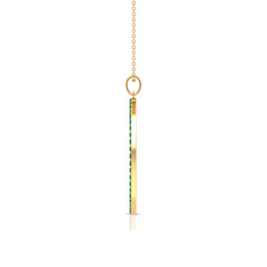 Emerald Eternity Pendant in Pave Setting
