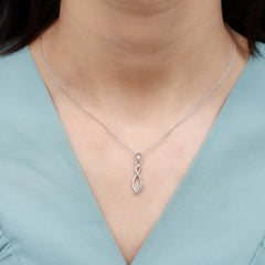 Natural Diamond Infinity Pendant Necklace for Women