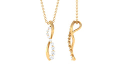 Minimal Diamond Infinity Pendant Necklace for Women