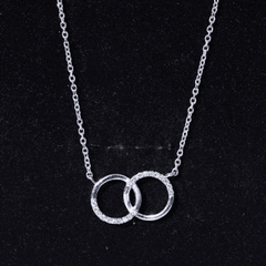 Certified Diamond Circle Pendant Necklace