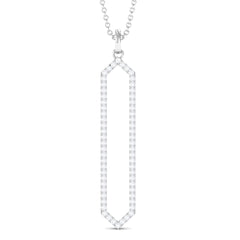 Certified Diamond Geometric Necklace For Women