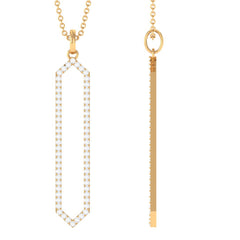 Certified Diamond Geometric Necklace For Women