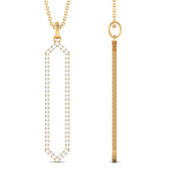 Certified Diamond Geometric Necklace For Women