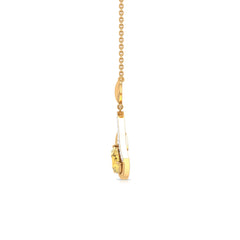 1.25 CT Citrine and Diamond Heart Drop Pendant