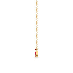 Marquise Cut Ruby and Diamond Stackable Necklace