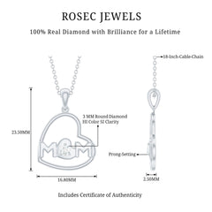 MOM Necklace with Natural Diamond