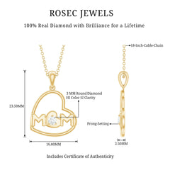 MOM Necklace with Natural Diamond