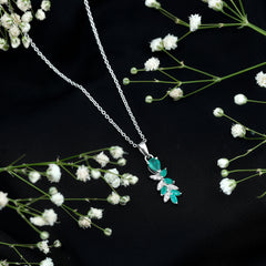 Genuine Emerald and Diamond Designer Bridal Necklace