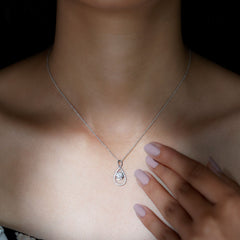 Certified Moissanite Infinity Pendant Necklace for Women
