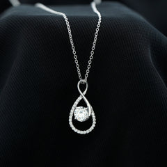 Certified Moissanite Infinity Pendant Necklace for Women