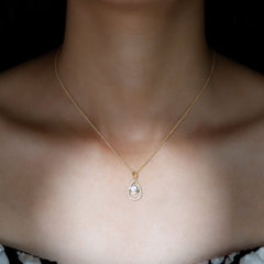 Certified Moissanite Infinity Pendant Necklace for Women
