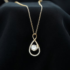 Certified Moissanite Infinity Pendant Necklace for Women