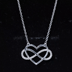 Certified Moissanite Infinity Heart Necklace