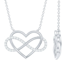 Certified Moissanite Infinity Heart Necklace