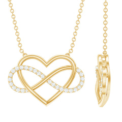 Certified Moissanite Infinity Heart Necklace
