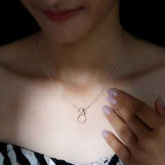 Classic Moissanite Twisted Infinity Pendant Necklace
