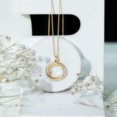 Womens Moissanite Eternity Necklace With Chain