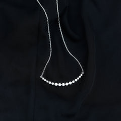 Moissanite Curved Bar Necklace for Women