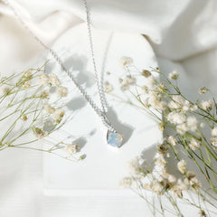 1.87 Carat Cushion Cut Ethiopian Opal Infinity Pendant with Silver Chain