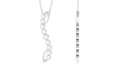 Bezel Set Diamond Designer Dangle Necklace