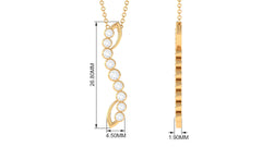 Bezel Set Diamond Designer Dangle Necklace