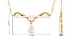 Real Diamond Bar Drop Designer Necklace