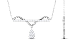 Real Diamond Bar Drop Designer Necklace