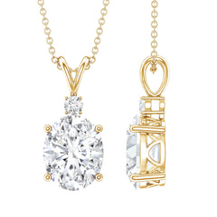 Simulated Diamond Simple Pendant Necklace