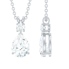 Certified Moissanite Wedding Necklace for Bride