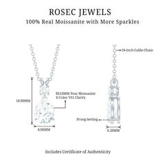 Certified Moissanite Wedding Necklace for Bride
