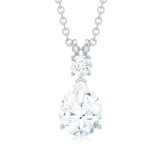 Certified Moissanite Wedding Necklace for Bride