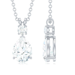 Certified Moissanite Wedding Necklace for Bride